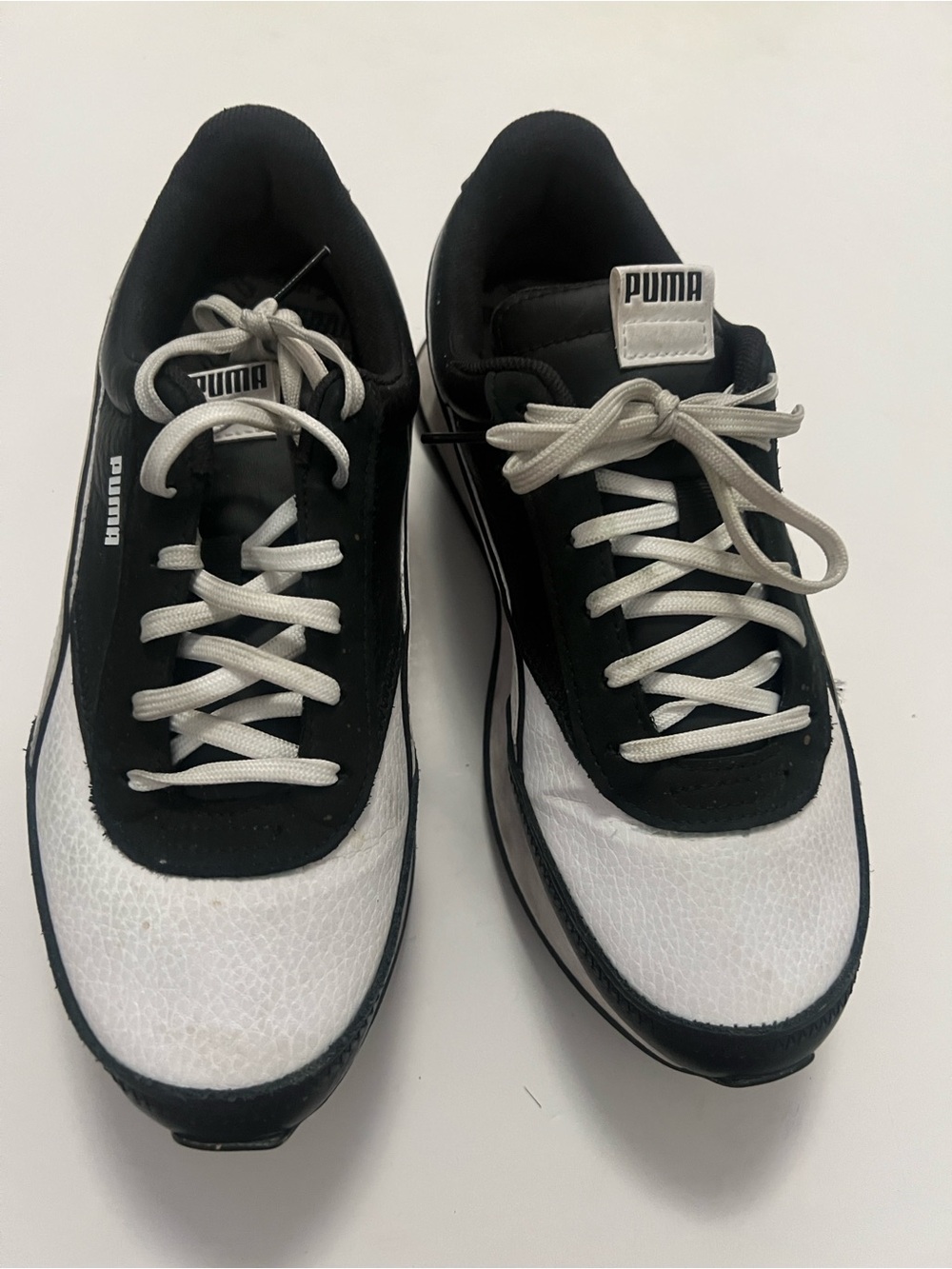 Puma Future Rider Staxx Black and White Low-Top Athletic Sneakers size 7C